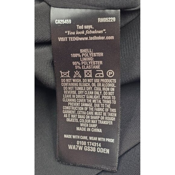 Women's - Ted Baker Oden Asymmetric Ruffle Pencil Skirt, Size 2 (US 4 - 6) - Picture 7 of 9